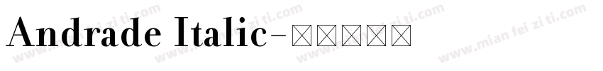 Andrade Italic字体转换